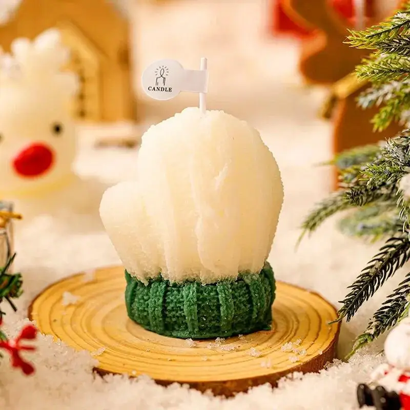 قفازات شموع عيد الميلاد وعطر شجرة الصوف لعلاج عطري لعيد الميلاد ﻿ هدايا الحفلات الشموع الحلي الهدايا ديكور إبداعي S N1S2