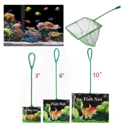 Portable Fish Net Long Handle Square Aquarium Accessories Fish Tank Landing Net Fishing Net Fish Floating Objects Cleaning Tool