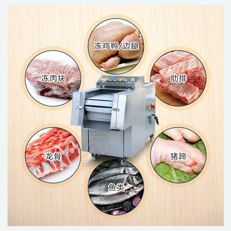 

Premium Stainless Steel Automatic Meat Cutting Machine Chicken Frozen Meat Cutting Machine Meat Cubing Machine
