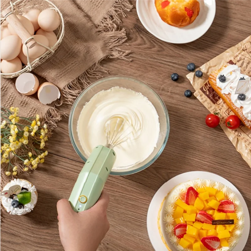 【Livraison-Rapide!】Handheld Egg Beater Automatic Cream Milk Frother 3-Speed Adjustable For Cream Baking Cakes