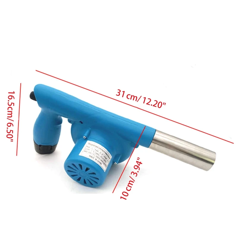 BBQ Fan Portable Air Blower 100-240V Adjustable Speed 5000R/min for Barbecue Camping Rechargeable