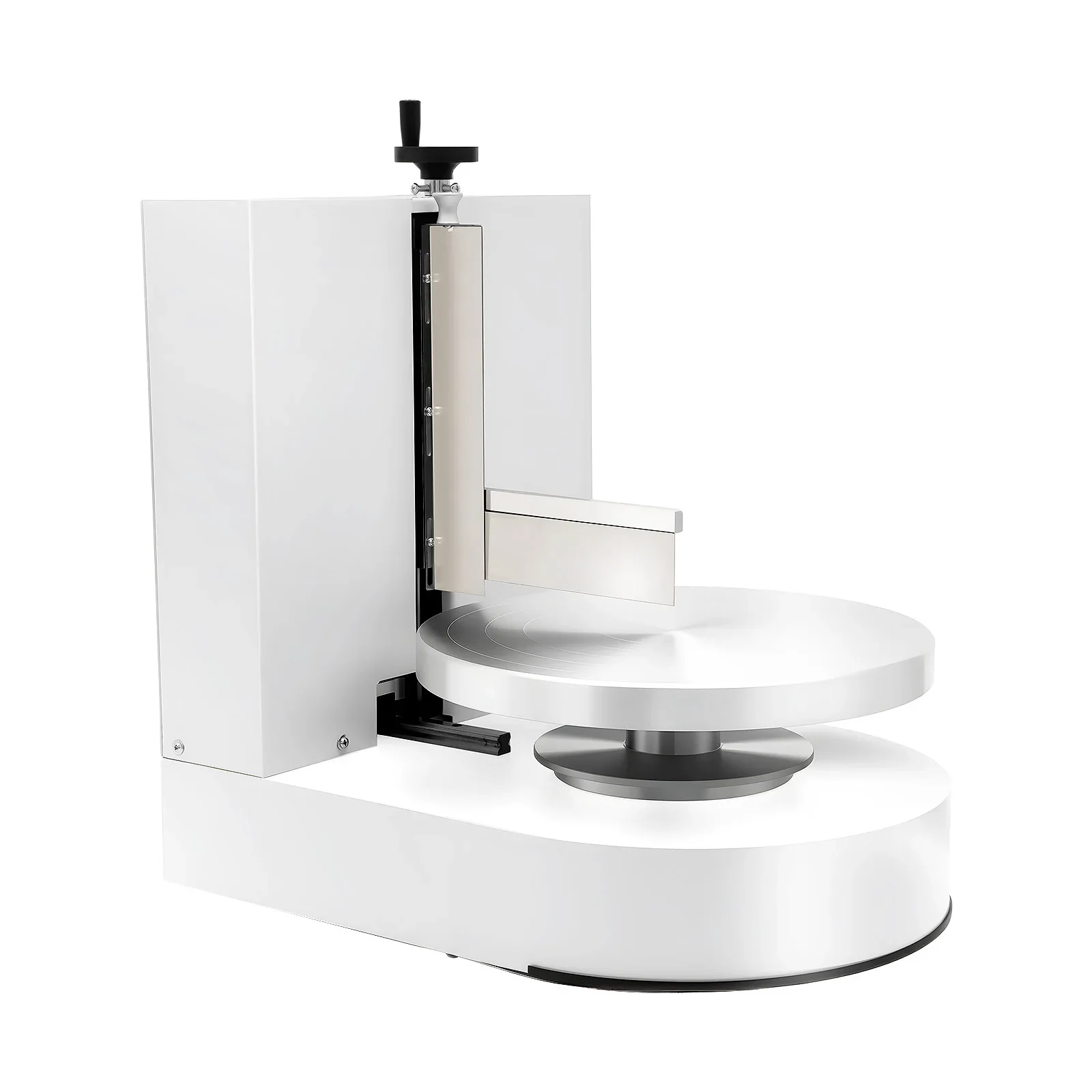 200W Automatic Cake Cream Spreading Machine 60-320rpm Rotating Speed with LCD Display for 4-12 inch Cakes (White)