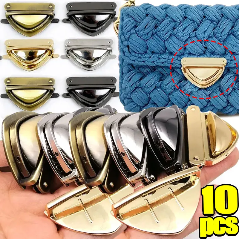 1/10 шт. новые треугольные металлические замки, застежка для сумки, пряжки для сумок, застежки-тоут, застежки-застежки, аксессуары для сумок «сделай сам»