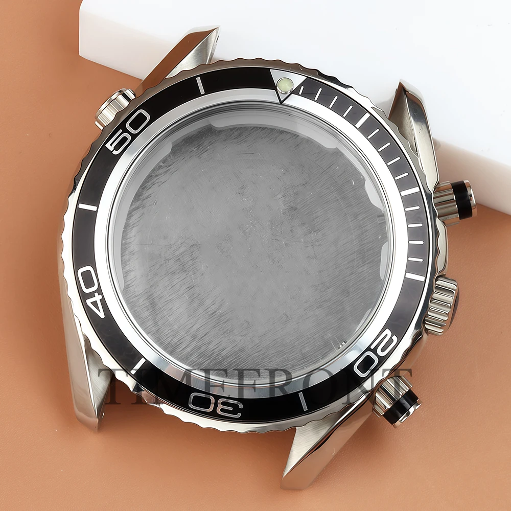 45,5 mm duikhorlogekast VK63 voor Seamaster 300/600 horlogekast roestvrij staal voor VK63 VK64 quartz uurwerk waterdicht VK63 kast