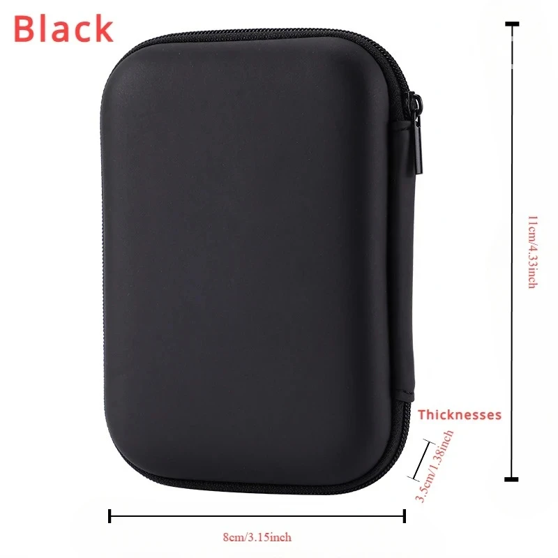 1 Peça de Bolsa de Armazenamento Portátil em EVA para Cartões, Cabos de Dados e Fones de Ouvido - Cubo Protetor para Acessórios Eletrônicos