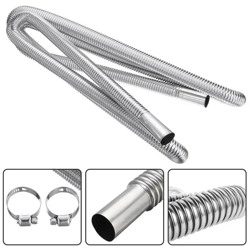 

NEW 60cm/300cm Air Diesel Parking Heater Stainless Steel Exhaust Pipe Tube Gas Vent Hose Car Truck VAN With