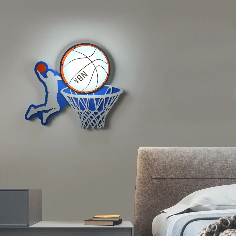 Modern Designer Wall Lamps Originality Basketball Style LED Wall Light Bedroom Bedside Table Study Restaurant Home Decor Lamps