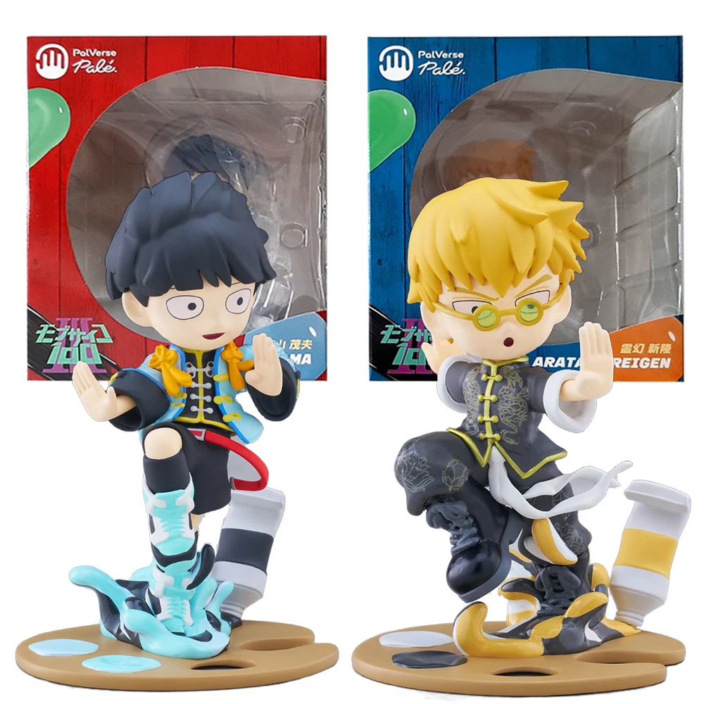 12CM Anime Mob Psycho 100 III Figure Reigen Arataka Kageyama Shigeo Set Model Toy Doll Collection Aciton Figure PVC Ornaments