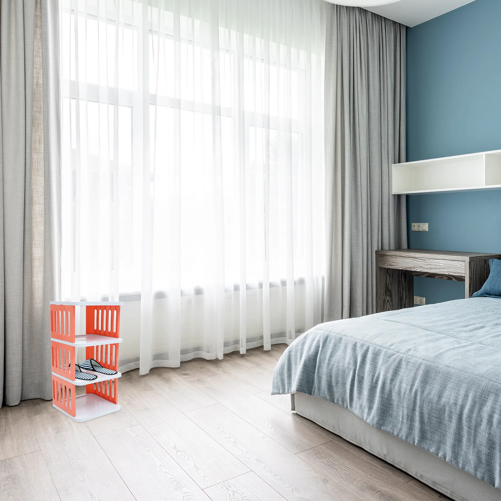 

4-слойная многослойная стойка, черный, белый цвет, экономия места, шкаф для обуви, общежитие, органайзер, полки для хранения, зал, спальня, балкон, ванная комната