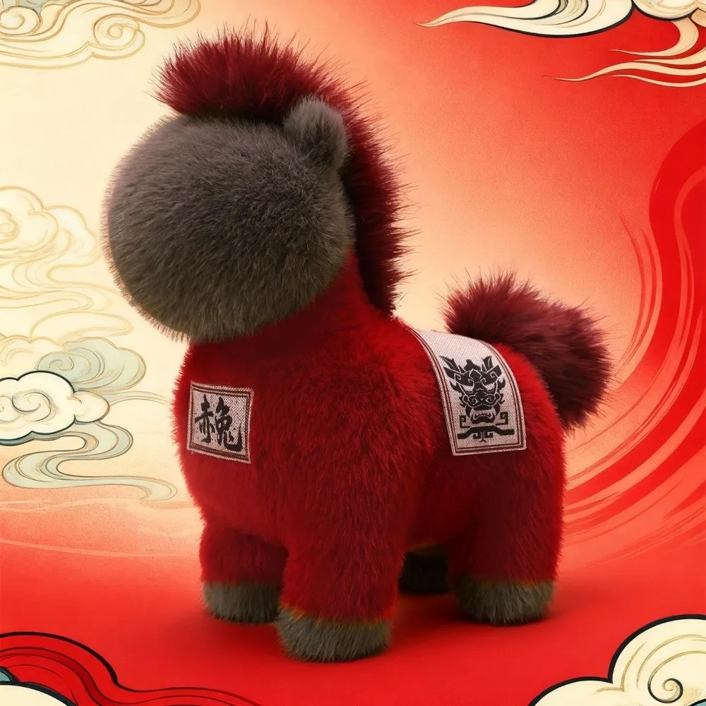 لطيف لينة الحصان التميمة دمية رقيق 25 سنتيمتر أفخم الحصان دمية PP القطن شغل الكرتون محشوة ألعاب حيوانات هدية إعطاء #2