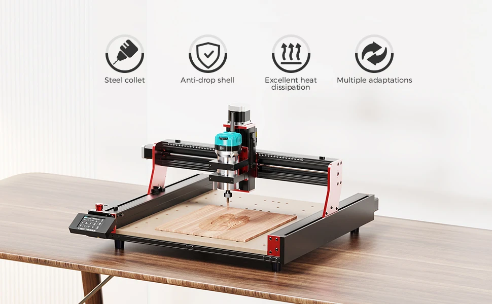 TWOTREES 800W CNC-Spindelmotor für TTC450, TTC450 Pro, TTC450 Ultra, TTC6050 Metallbearbeitung und Gravur CNC-Holzfräse, kompaktes Fräswerkzeug mit Koffer – Detail 1