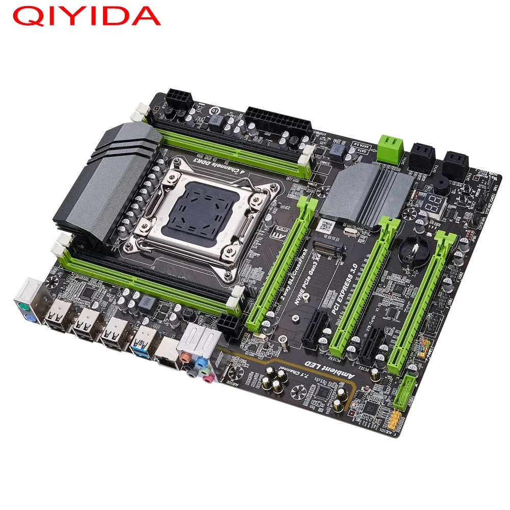 Płyta główna QIYIDA X79 LGA2011 płyta główna ATX USB3.0 SATA3 PCI-E NVME M.2 SSD obsługa pamięci REG ECC i procesora Xeon E5