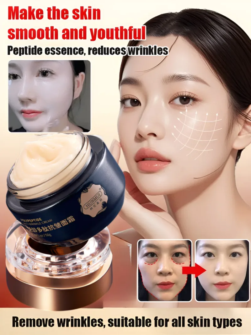 

Anti-Aging Peptide Serum Anti-Wrinkle Moisturizing Cream for Skin Brightening and Whitening, Fine Line Reduction Skincare