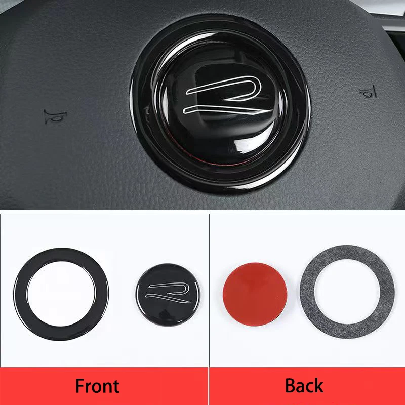 New Golf 8 Car Interior Emblem Steering Wheel R Logo Badge Stickers Accessories For Volkswagen GTI R-Line Polo Passat Magotan