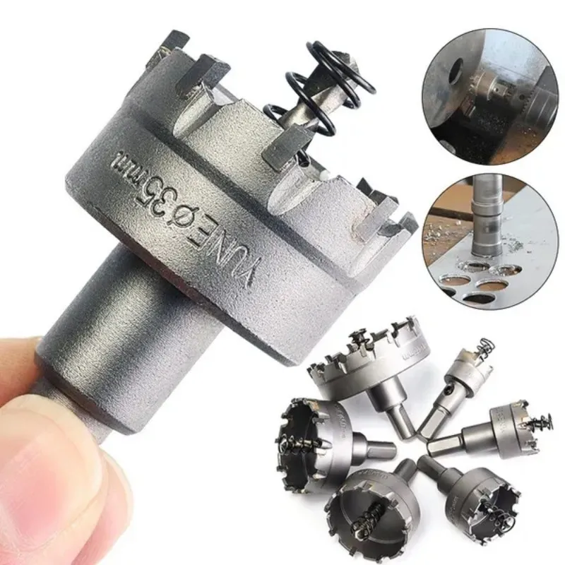 6pcs 22-65mm High Quality Carbide Tip HSS Drills Bit Hole Saw Set Stainless Steel Metal Alloy Hss Hole Saw Tooth Kit Easy to Use