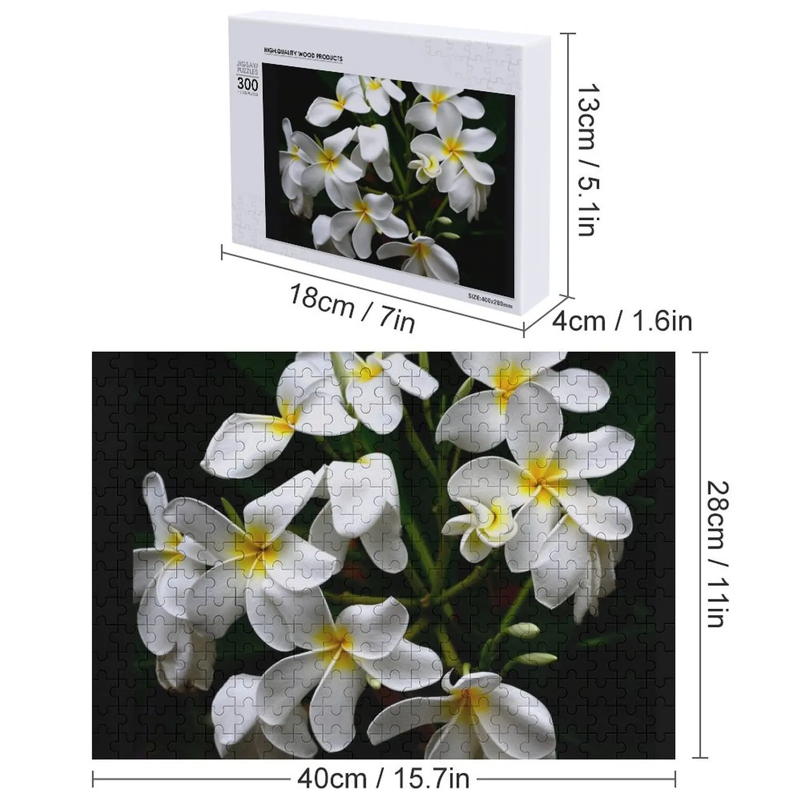 جزيرة هاواي الاستوائية زهور بلوميريا الفن صور بازل قطع خشبية للبالغين طفل اللعب لغز
