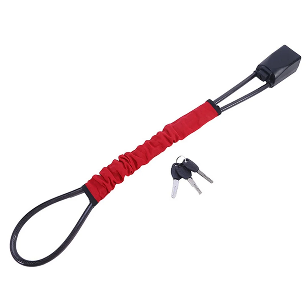 Car Steering Wheel Lock Universal Seat Belt Anti-Theft Lock with 3 Keys Anti-Theft Device for Most Cars SUV Car Red