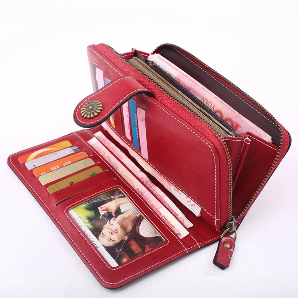 Money Bag Vintage Flower Zipper Solid Color Purse Wallets Women Coin Purse Card Holder Korean Handbag