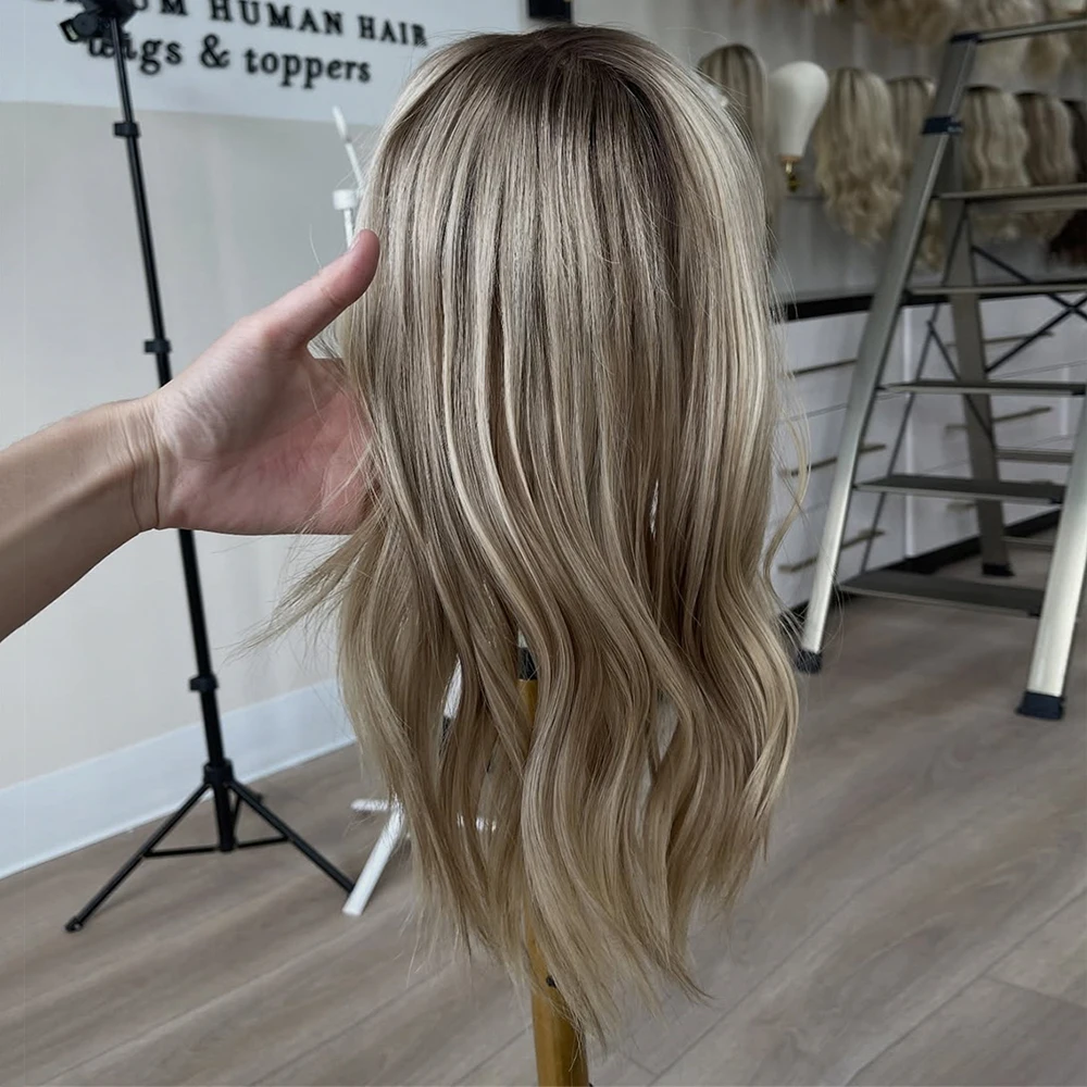 

Синтетический парик с эффектом балаяж, волнистый, до плеч, из термостойкого волокна, без клея, с HD-кружевной основой, с эффектом растающих узлов, с корнями цвета пепла