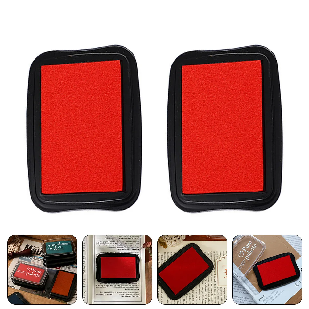 2pcs Retro Pads for Stamping Craft Scrapbook DIY Mini Print Finger Painting Safe Materials Long Lasting Use