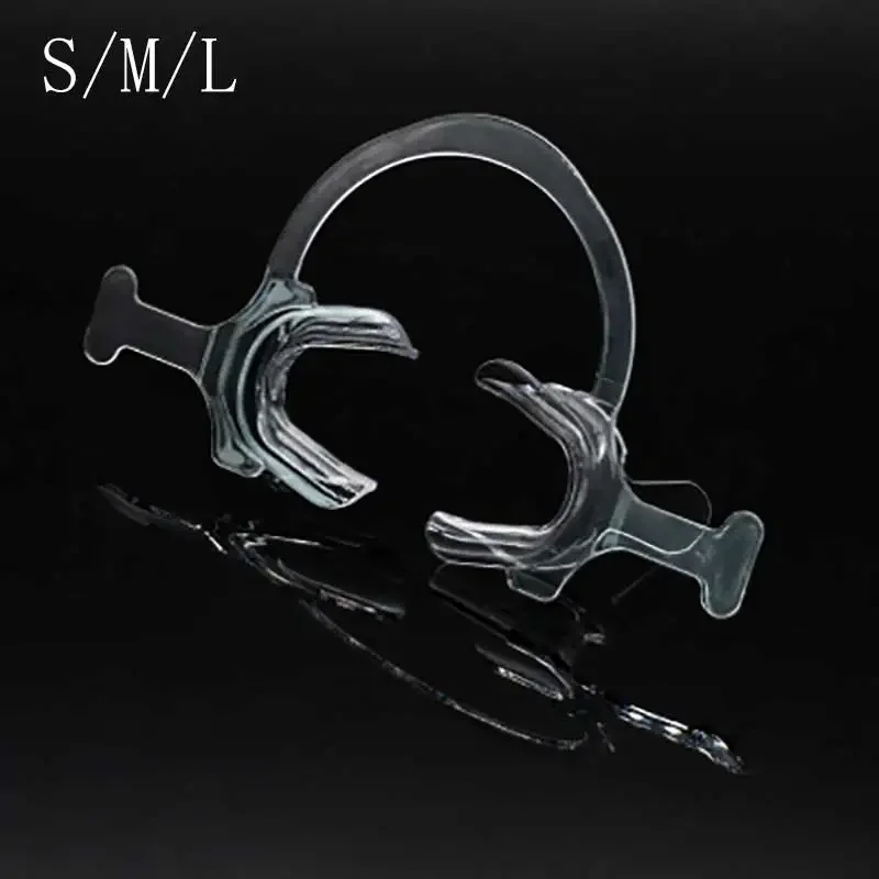 Transparenter zahnärztlicher Lippenretraktor mit Griff. Hochwertiger Einweg-Bukkalker-Wangenretraktor für Zahnprozessinnen