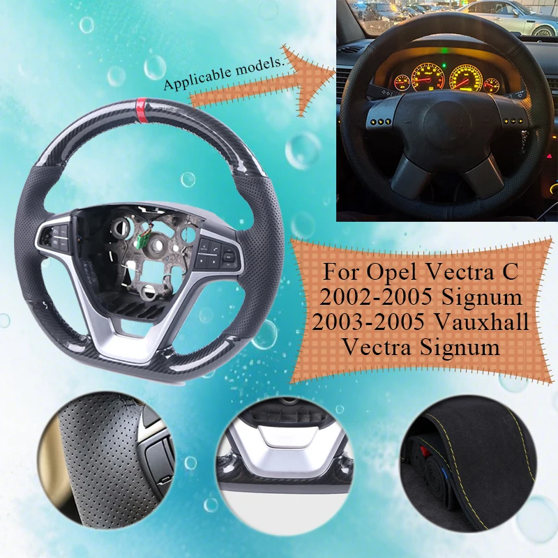 

Gloss Carbon Fiber Car Steering Wheel Cover For Opel Vectra C Signum Vauxhall Vectra Signum Holden Vectra Steering Wheel Grip