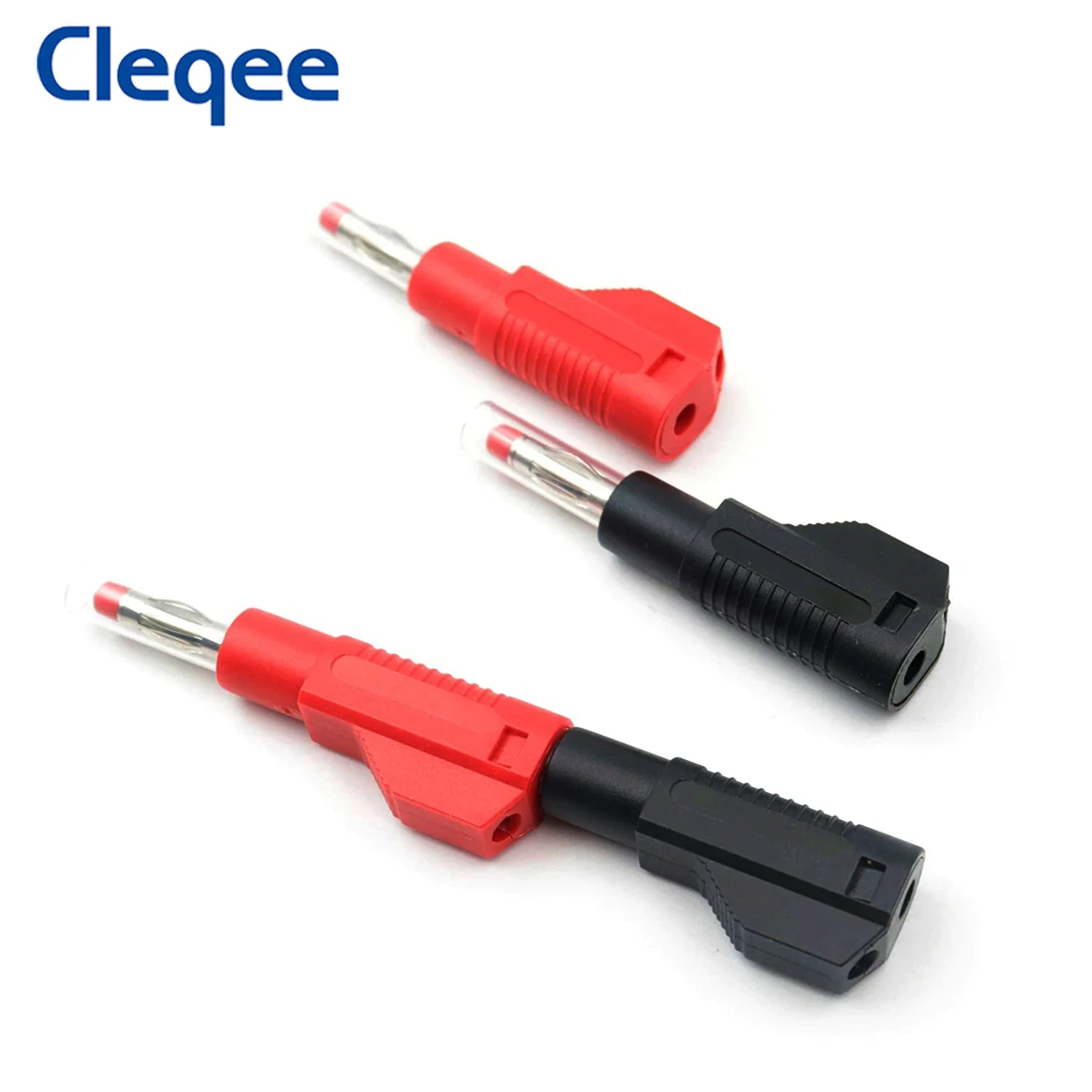 Cleqee P10043 4mm Safety Banana Plug 32A  Retractable Welding Type Built-in Strong Spring DIY Connector for Multimeter