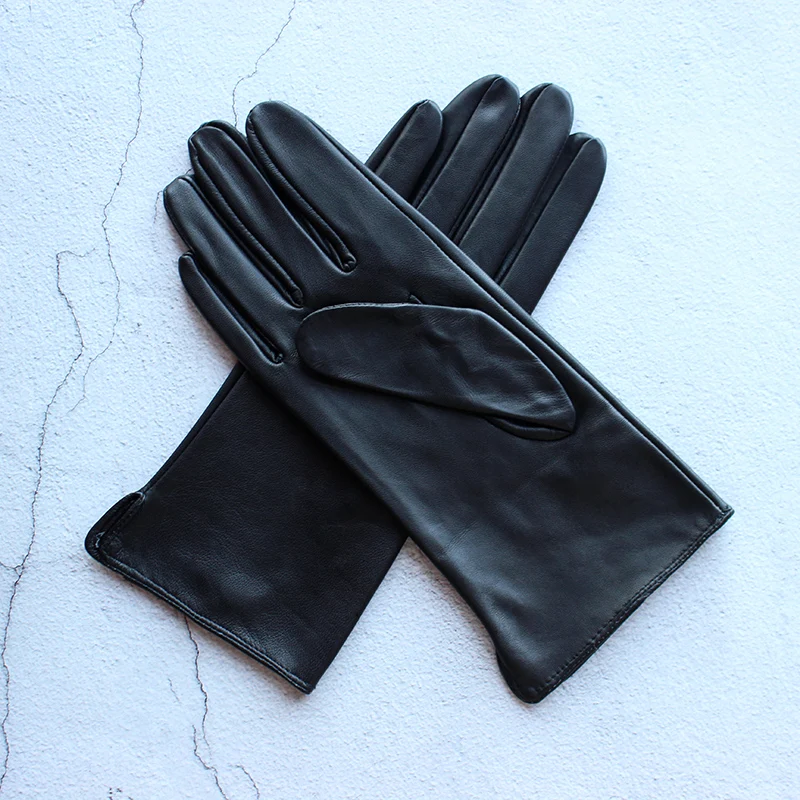 Guantes Real Adult Winter Gloves New Leather Gloves Women Straight Style Sheepskin Mittens A Variety Of Lining Driving