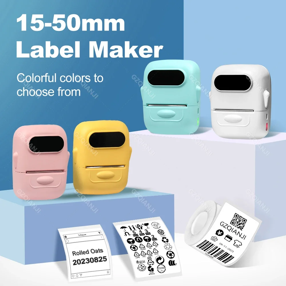 Marklife P50 Portable Thermal Label Printer Bluetooth Barcode Sticker Paper Printer Self-adhesive Label Maker Labeling Machine