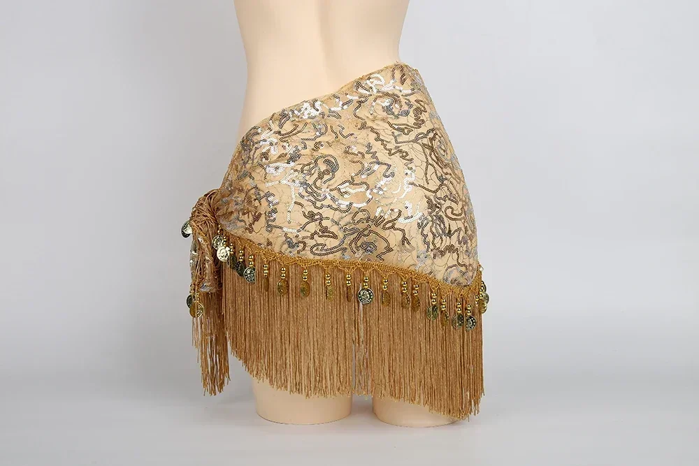 

Belly Dance Professional Costume Accessories Oriental Dance Coins Belt Triangle Bellydance Hip Scarf For Women Female Clothing