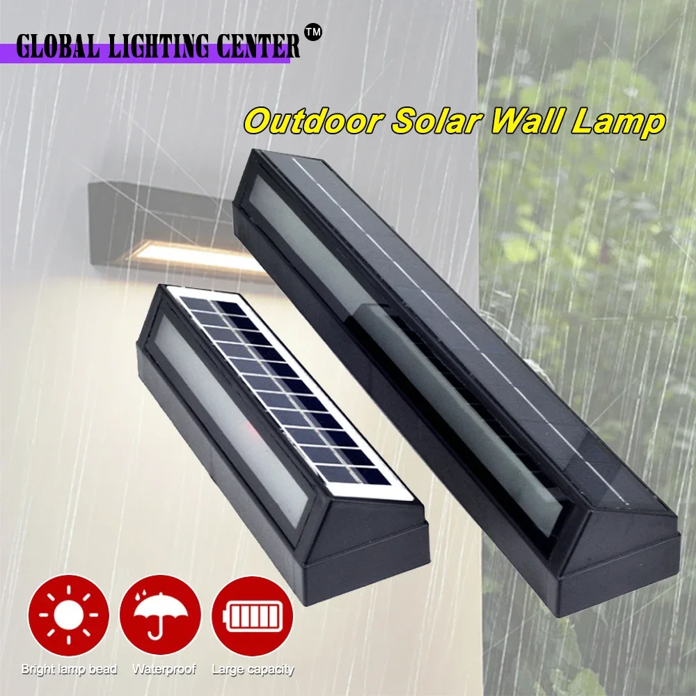 

Strip Solar Light 3 Color Wall Lamp Outdoor Yard Garden Fence Lighting Solar Waterproof Wall Lights Garage Lamp Outdoor