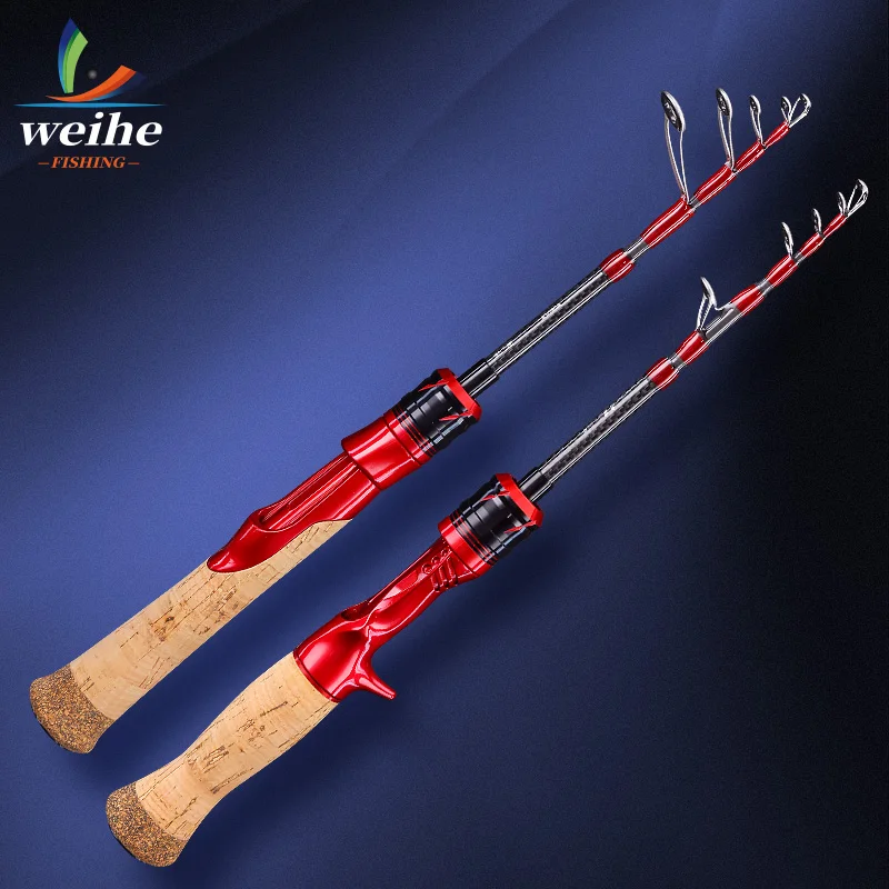 

Удочка телескопическая WEIHE 1.5м/1.68м Shuiyan, портативная, карбоновая, для ловли на маленькие приманки, спиннинговая, кастинговая, для рыбалки (pesca).