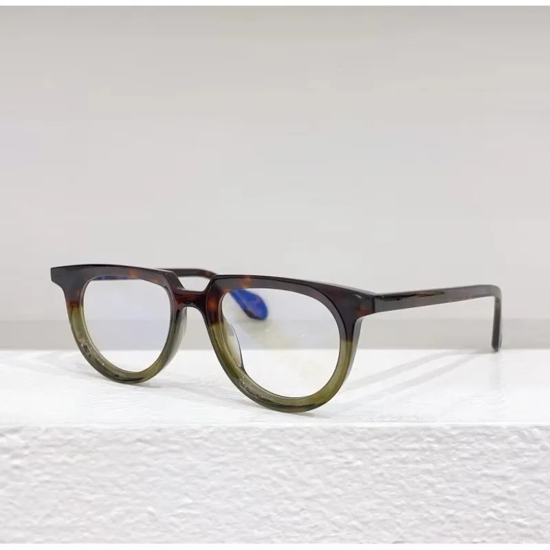 Retro Oval Glasses Myopic Presbyopia Frame Personality Designer Men's Tortoise-shell Frame Sheet Frame Fashion Trend Women's