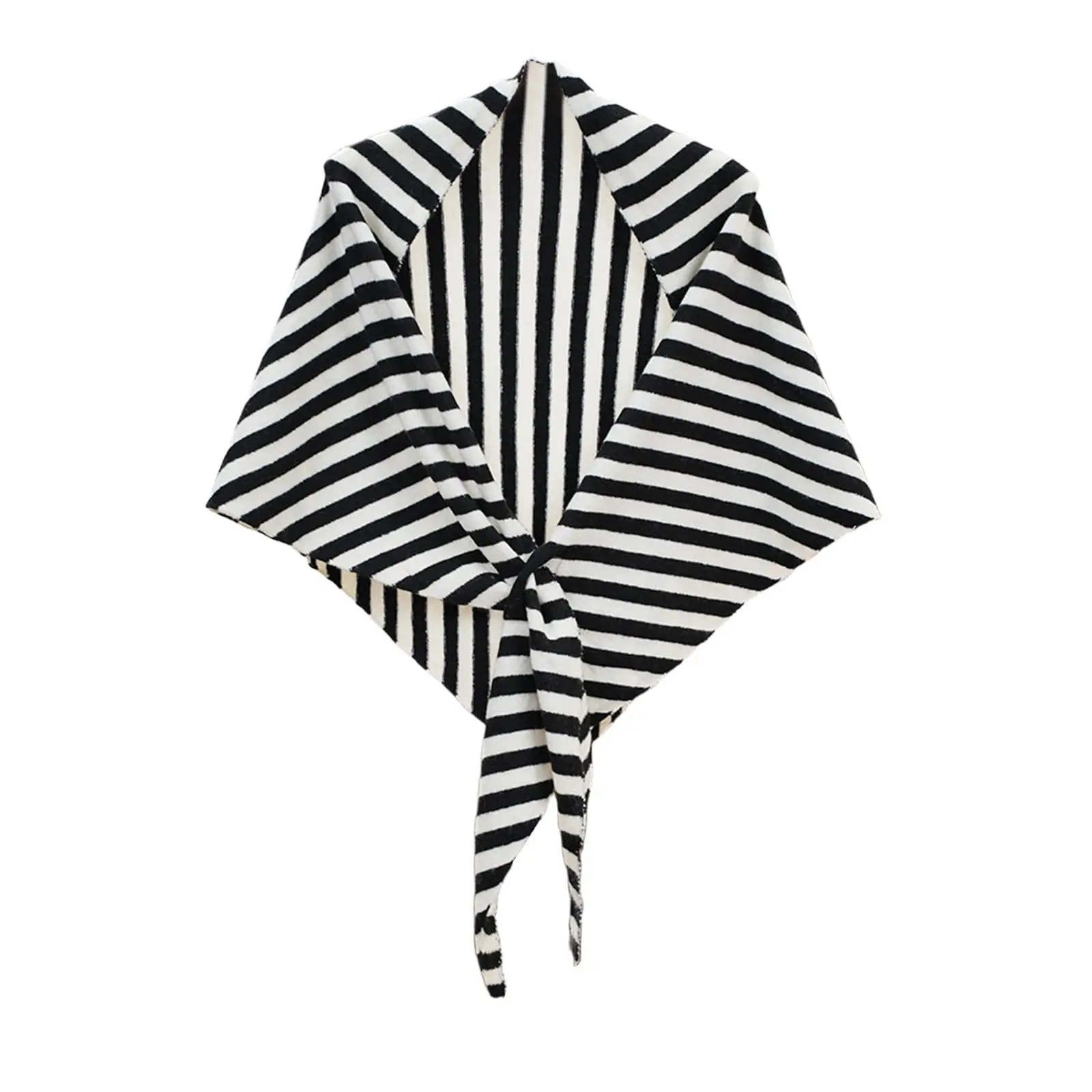 

Вязаный шарф-шаль в полоску, модный, шикарный, из шерсти, с узлом, универсальный, стильный, элегантный, женская верхняя одежда, накидка на плечи