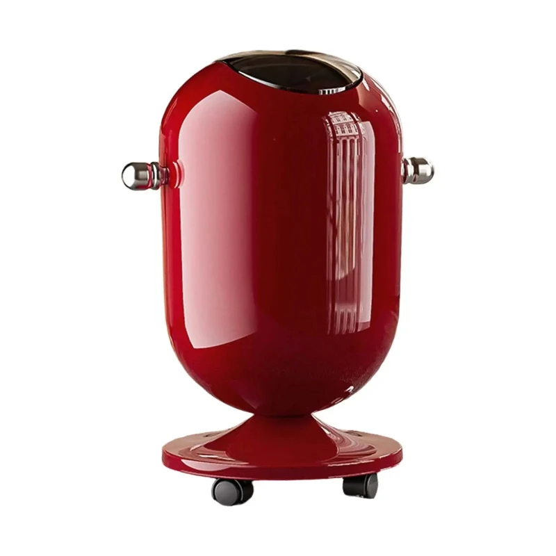 

Tall Trash Can with Wheel High Foot Dustbin Home Doube Bucket Portable Fashion