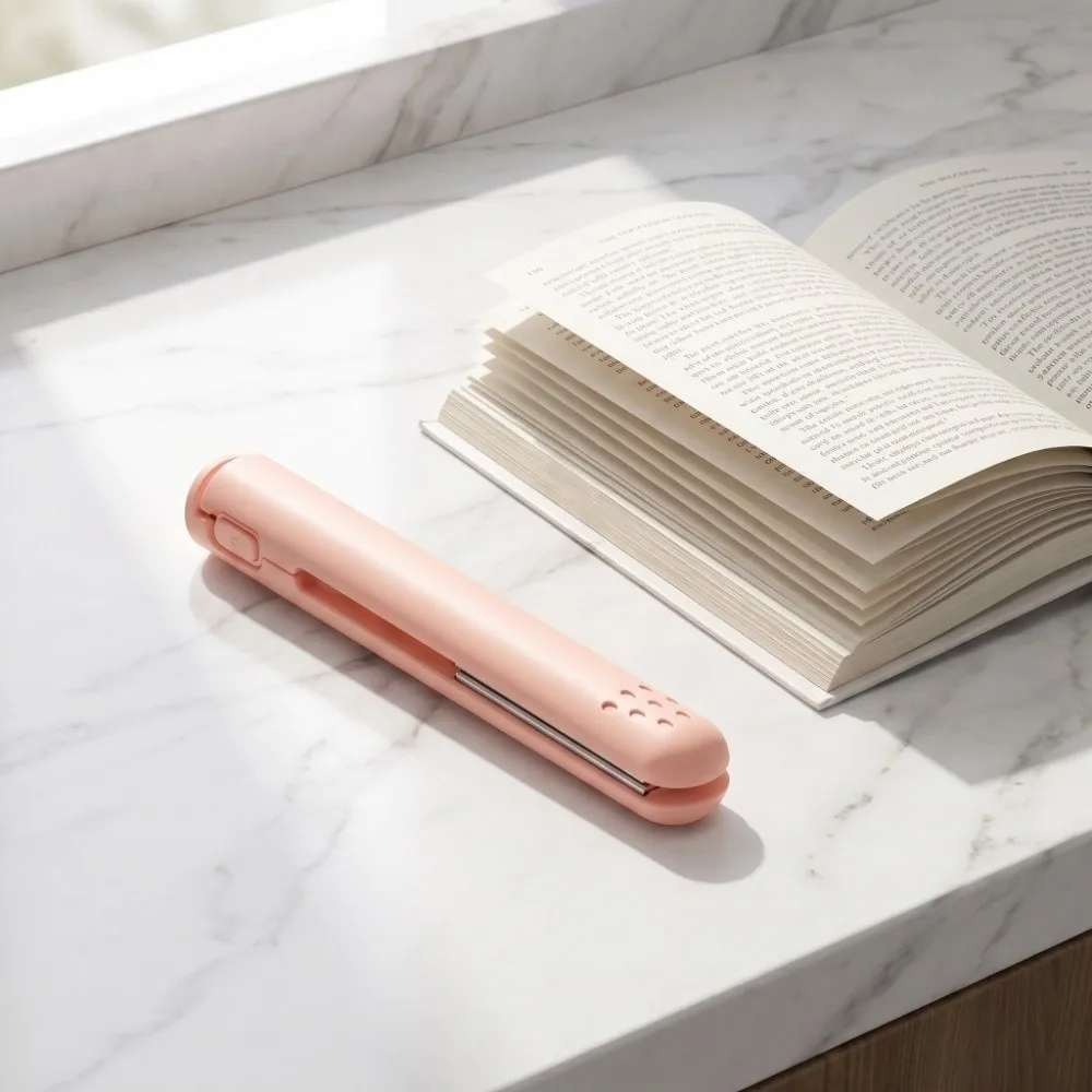 White, Pink, Green, Blue USB Mini Hair Straightener Plastic, Alloy 170 * 22 * 22mm 2 in 1 Straightening Curling Iron