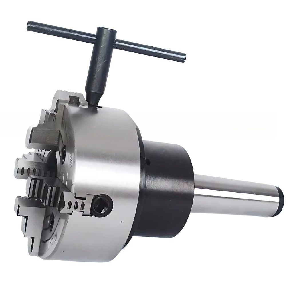 MT4 Taper Shank 3-Jaw 4-Jaw Rotary Chuck Tailstock Fixed Fixture Spare Parts Fit No.5 No.6 Lathe Grinder Metal Turning