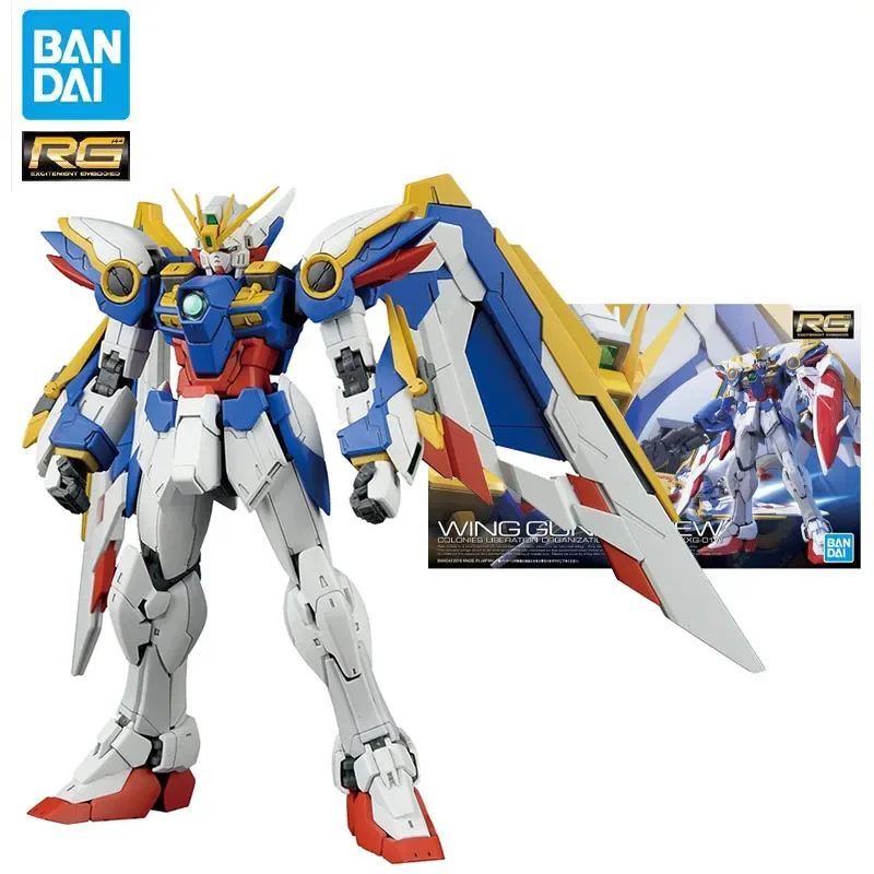 

Bandai Genuine Gundam Model Garage Kit RG Series 1/144 WING GUNDAM EW Anime Action Figure Toys for Boys Collectible Toy