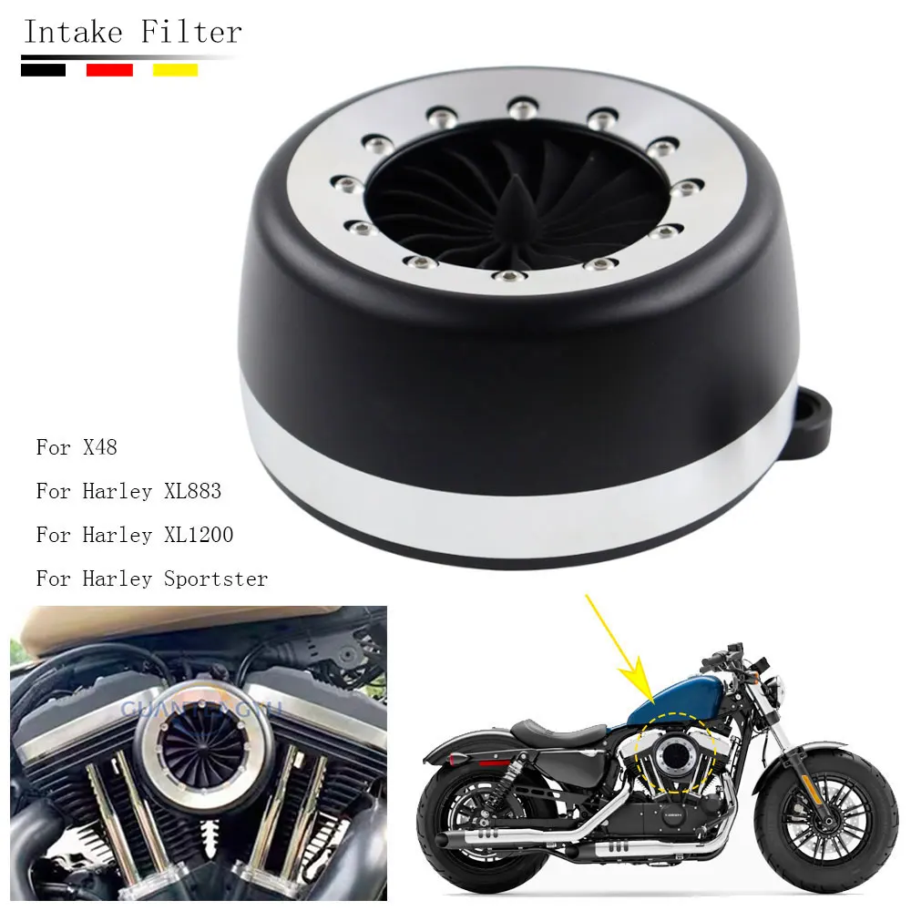 

Motorcycle Air Cleaner Intake Filter System CNC Aluminum For Harley Davidson Sportster Iron XL 883 1200