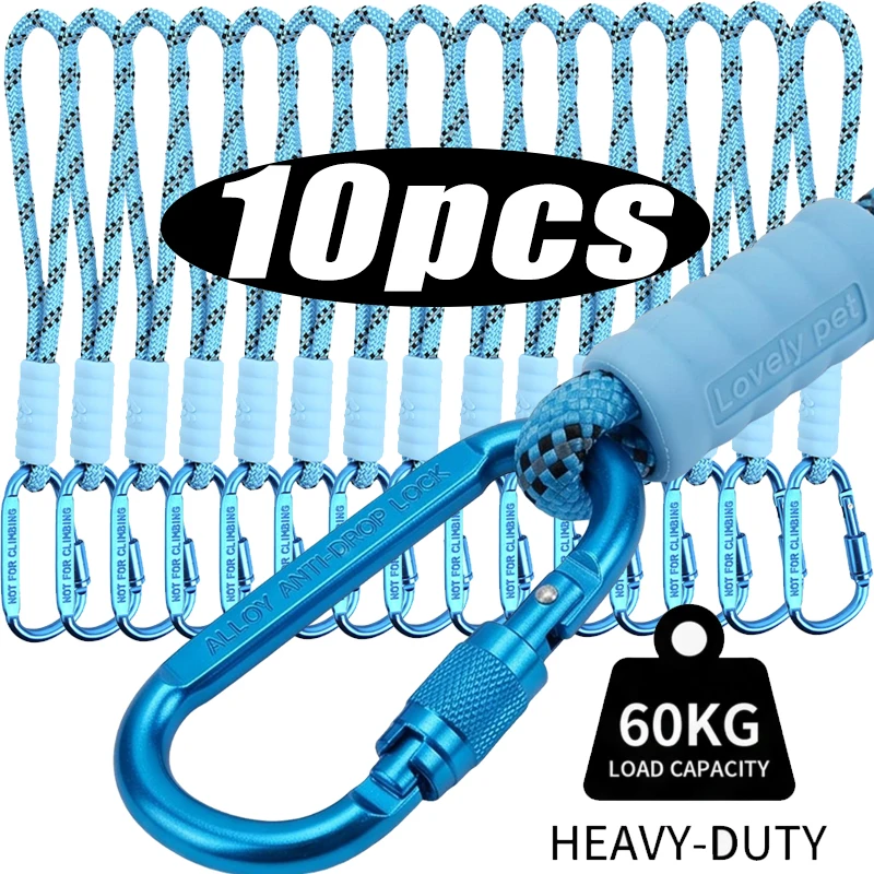 Nylon Strap Aluminum Alloy Hanger Multipurpose Bike Hook Anti-drop Carabiner Diameter Bars Bicycle Stroller 1/5/10pcs