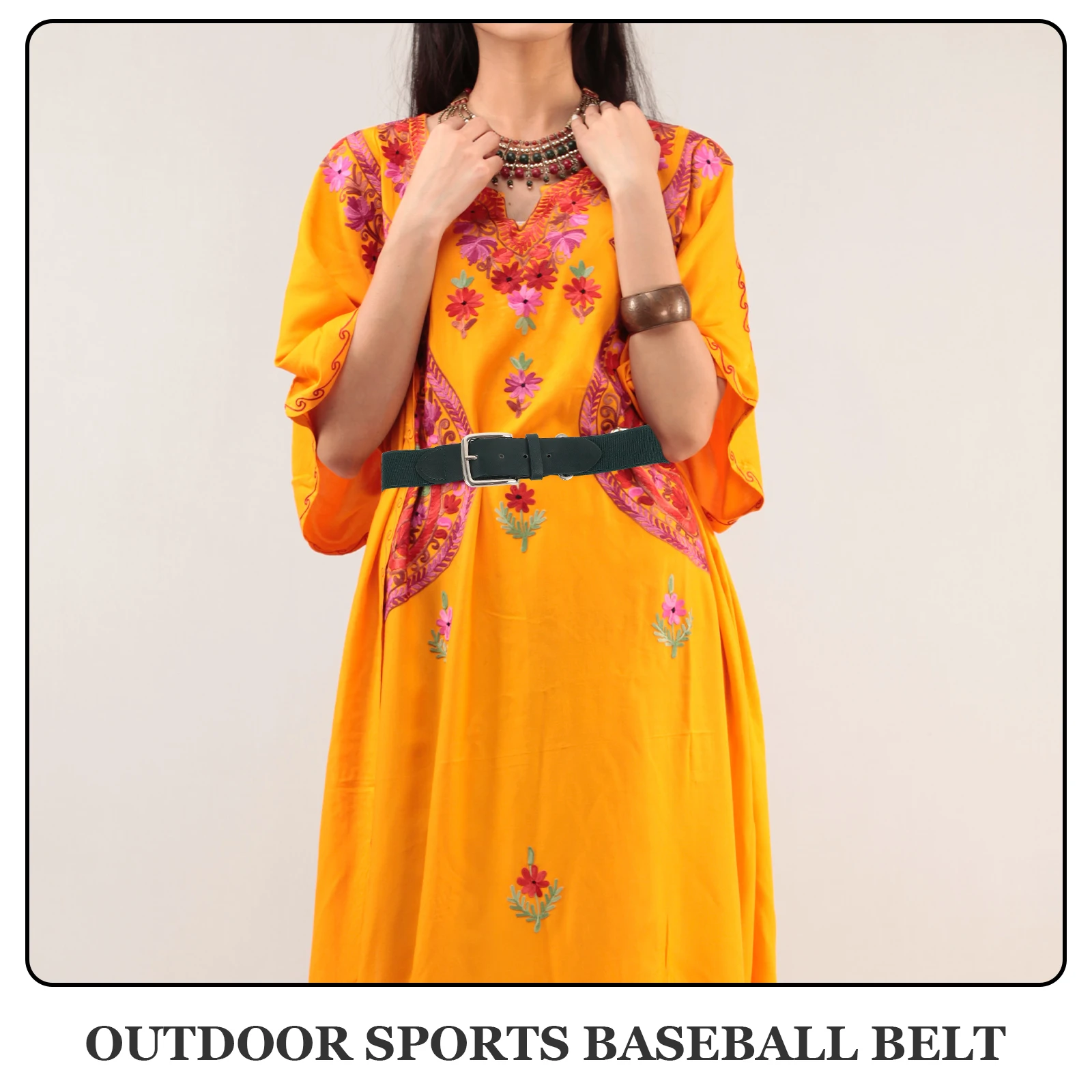 

Sport Baseball Belt Adjustable Length Elastic Design PU Iron Nylon Versatile Style Fashion Comfortable Fit