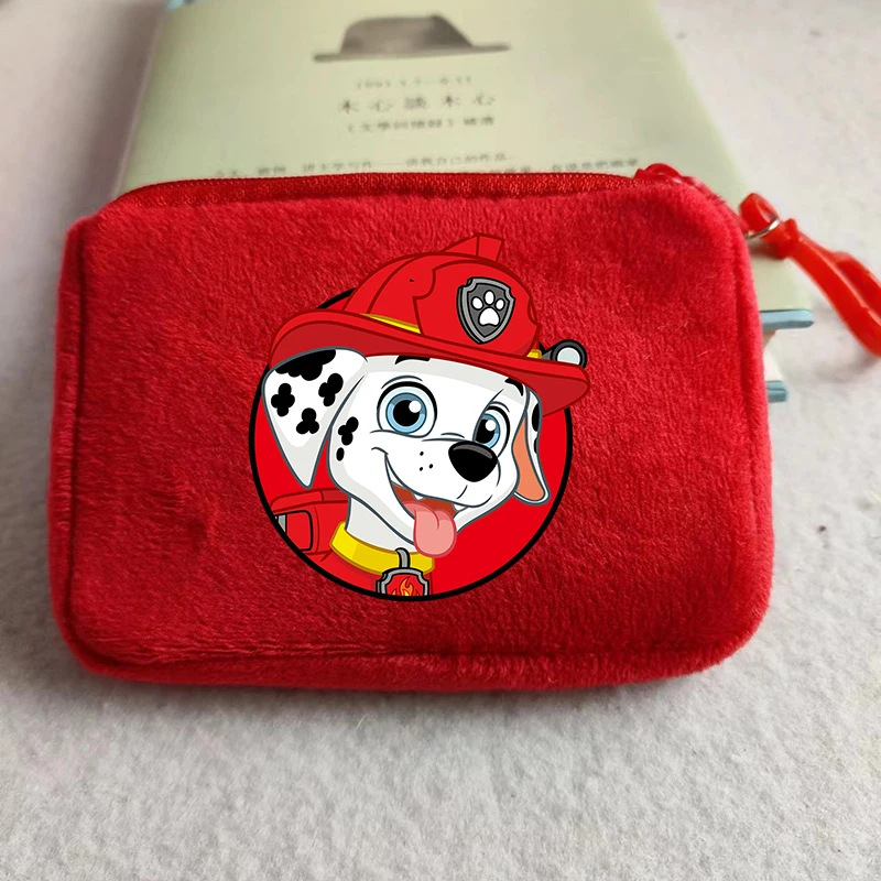 Pfote Patrouillen Plüsch Münz Geldbörse Mädchen Mini kurze Brieftasche Schlüssel bund Reiß verschluss Frauen Geldbörse ID-Karte Rose Geldsack kleine Make-up Taschen Geschenke