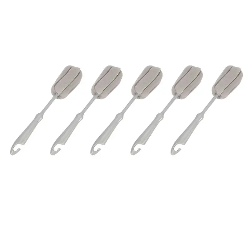 

A02M-5Pc Sponge Brush Milk Bottle Cup Glass Washing Cleaning Kitchen Cleaner Tools Cup Cleaning Brush Plastic Short Handle