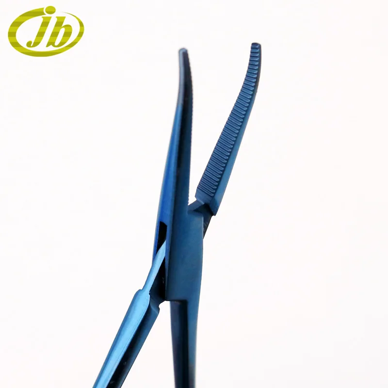 Cabeça hemostática do ângulo do fórceps, 12.5cm, instrumento operacional cirúrgico, liga de titânio, aloftalmologia médica, oftalmologia