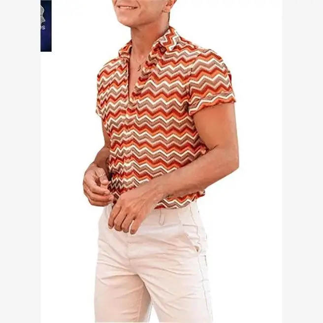 ريترو طباعة ort Sve سليم صالح للرجال irt Street Sle مخطط Faionable رجالي irt السفر ودية خفيفة الوزن الربيع...