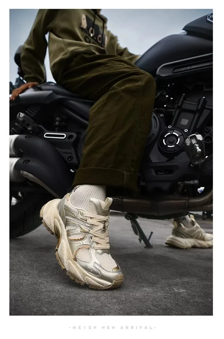 

Low-Top Retro Fashion Dad Shoes Thick Sole Height-Boosting Unisex Casual Shoes Comfortable and Breathable