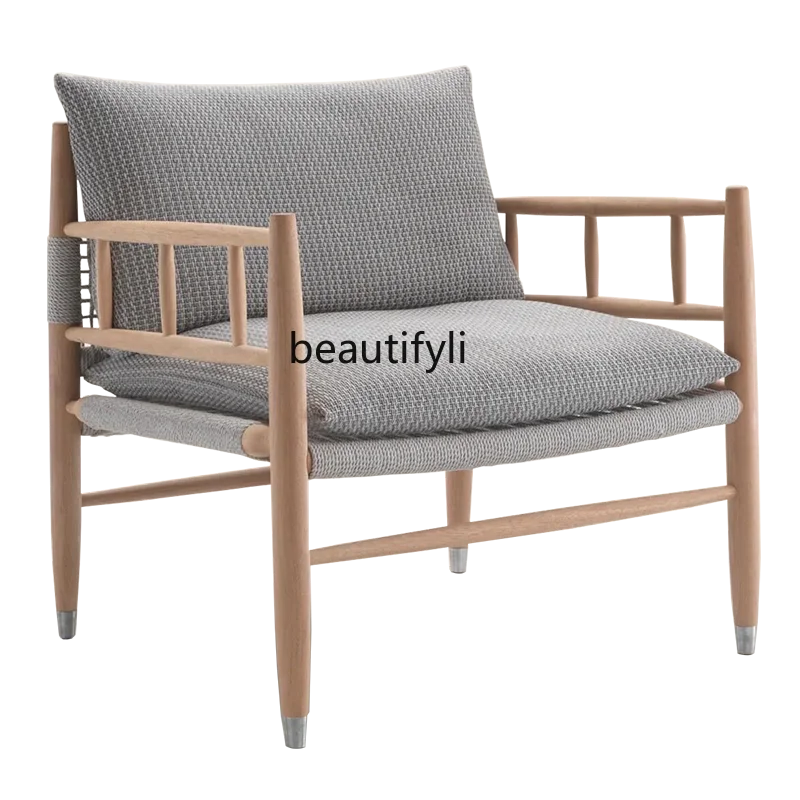 Armchair Leisure Rattan Couch Quiet Style Homestay Hotel Guest Room Retro Single Rattan Chair