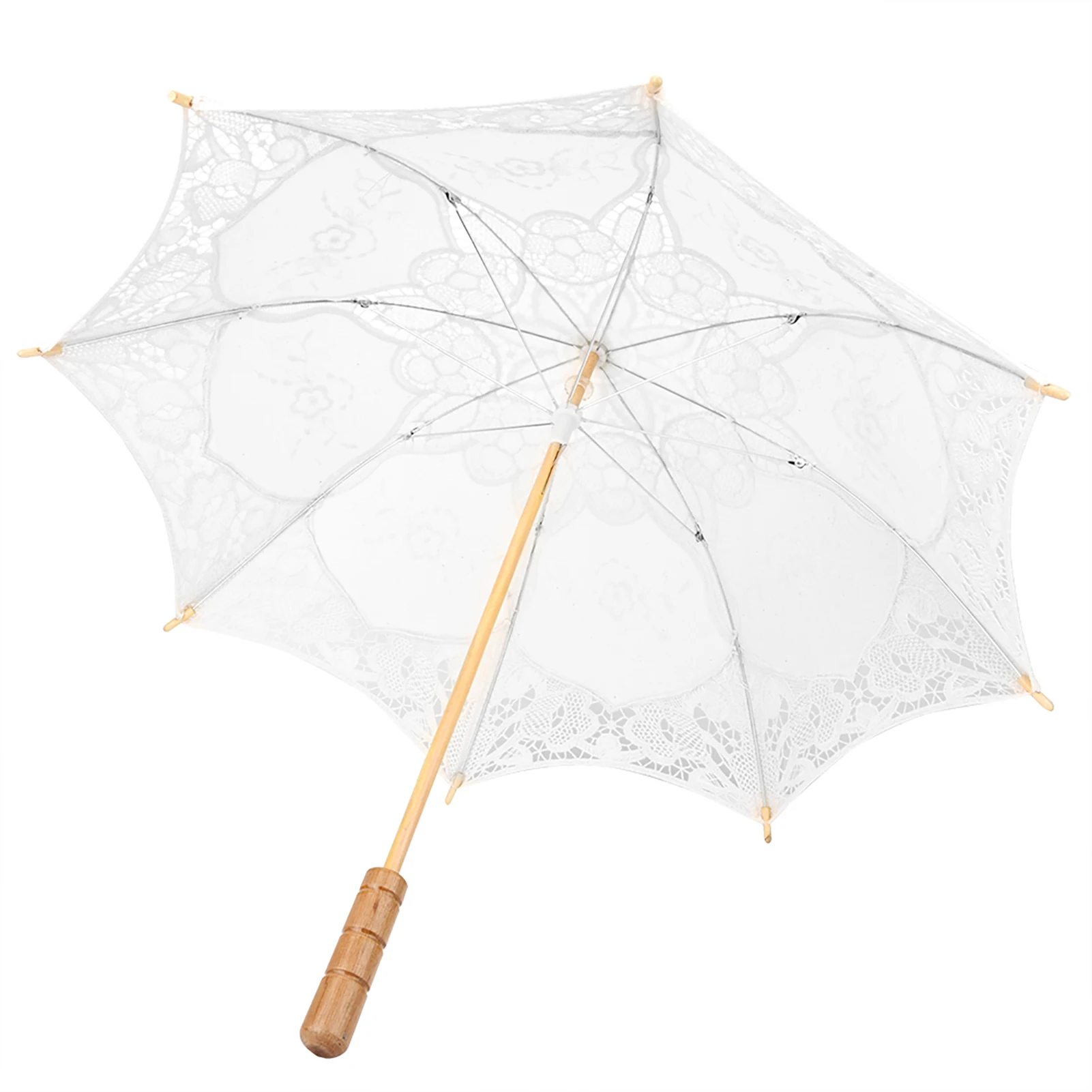 Bridal Lace Cotton Umbrella For Wedding Parties Dancing Photography Prop