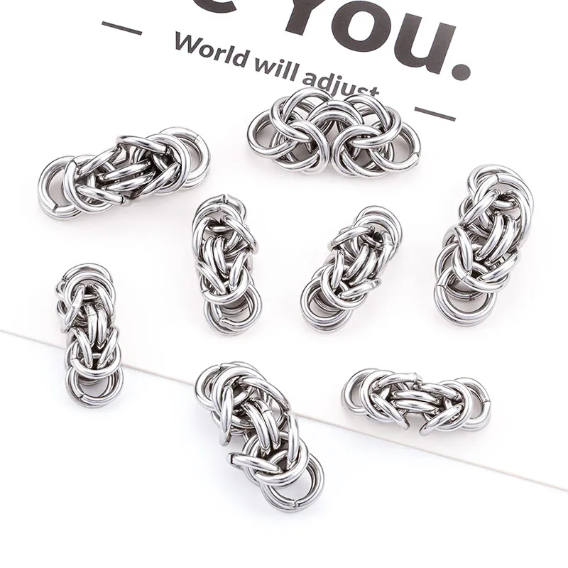 5/10Pcs Stainless Steel Charms Metal Connector for DIY Hoop Earring Pendant Jewelry Making Findings Bracelet Accessories