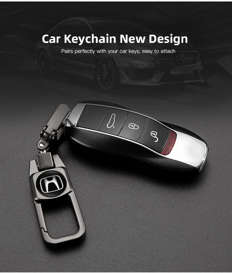 

Stainless Steel Car Logo Keychain 3D Decoration Keyring Accessories For Honda Civic FIT Accord Prelude CRV 5th City CRZ CRX Jazz